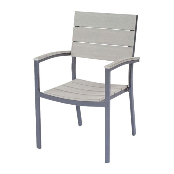 Сив градински стол метален/пластмасов Olivia – Garden Pleasure