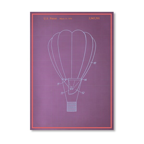 Plakát Hot Air Baloon, 30x42 cm