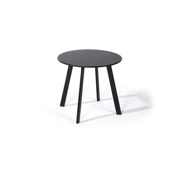 Черна градинска маса Full Steel, ø 50 cm - Le Bonom-image-2