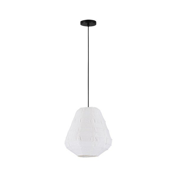 Бяло ленено висящо осветително тяло ø 36 cm Linnet – Nova Luce