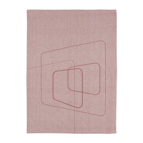 Розова кухненска кърпа ZONE Squares - Zone