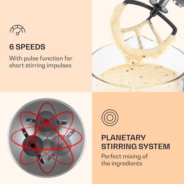 Червен кухненски робот Bella Robusta - Klarstein-image-3