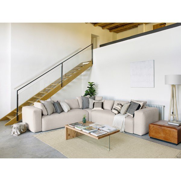 Коняк кафяв кожен отоман Cesia - Kave Home-image-4