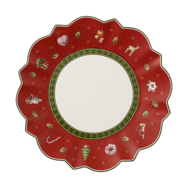 Червена порцеланова чиния с коледен мотив Villeroy & Boch, ø 17 cm - Villeroy&Boch