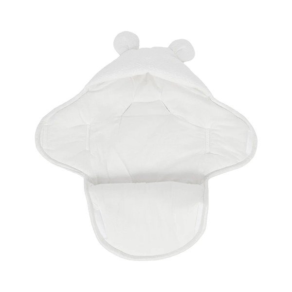 Бяло бебешко одеяло от букле 45x80 cm – Meowbaby-image-1