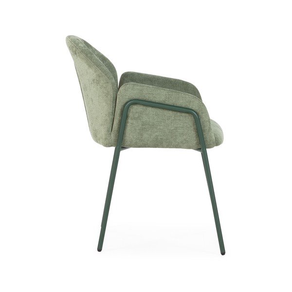 Зелени тапицирани трапезни столове в комплект 2 бр. Aslin – MOME-image-2