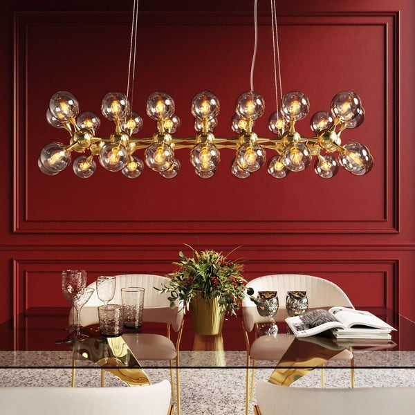 Висяща лампа в сиво-златист цвят ø 12 cm Atomic - Kare Design-image-1