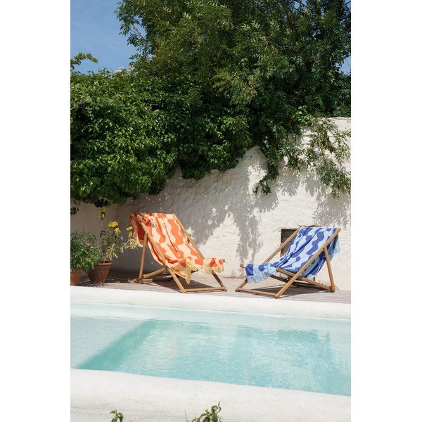 Жълта/оранжева памучна плажна кърпа 100x160 cm Nuno – noo.ma-image-4