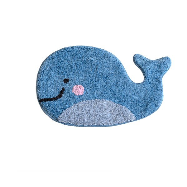 Синя памучна постелка за баня , 69 x 44 cm Blue Whale - Mr. Fox