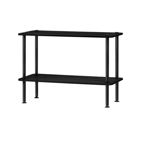 Черен стелаж от декор от дъб  80x54,5x35 cm Teidi – noo.ma