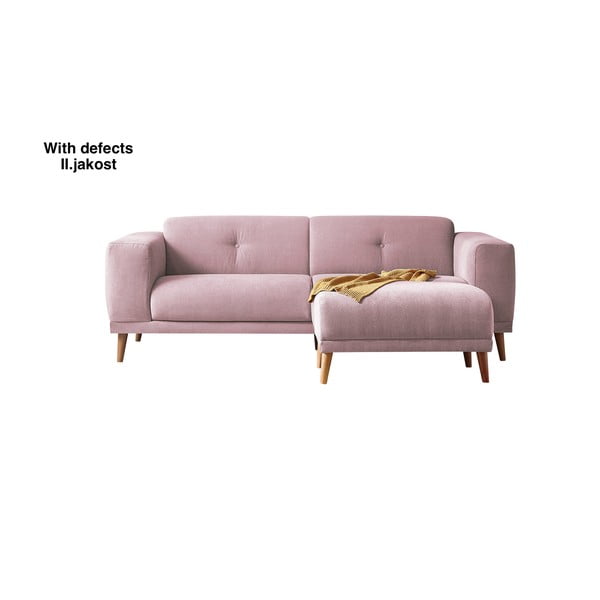 (II. качество) Розов диван с подложка за крака Luna - Bobochic Paris