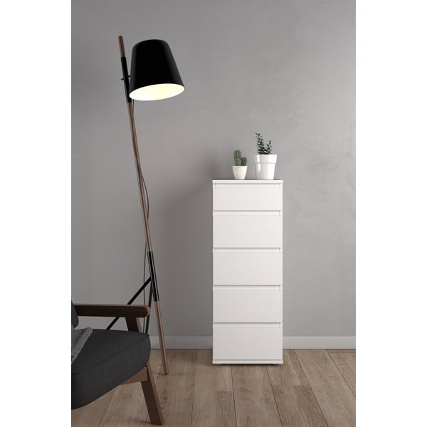 Бял висок скрин 40x107 cm Nova – Tvilum-image-1