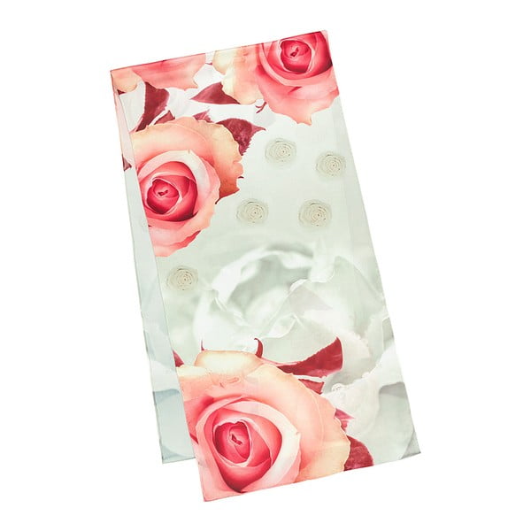 Копринен сатенен шал Roses Creme - Von Lilienfeld
