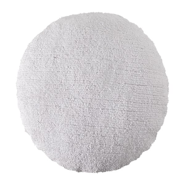 Bílý bavlněný ručně vyráběný polštář Lorena Canals Big Dot, průměr 50 cm