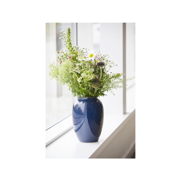 Тъмносиня глинена ваза (височина 25 cm) Gastro Dark Blue – Bitz-image-3