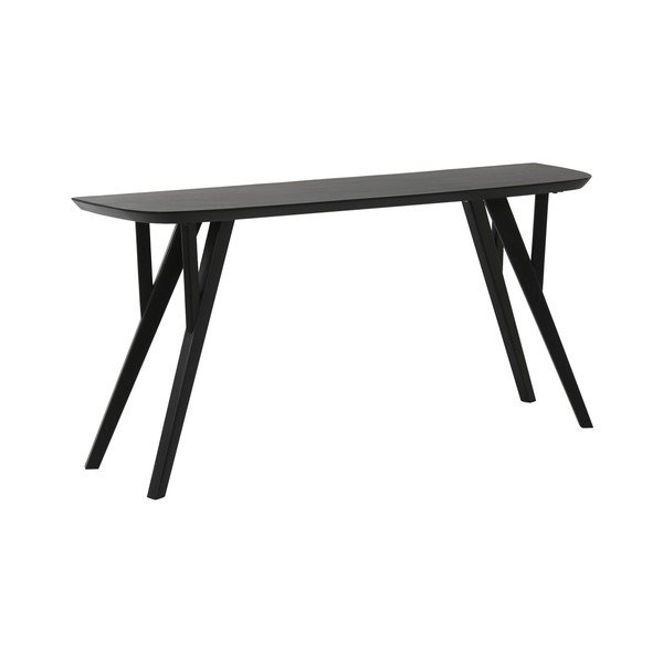 Матово черно конзолна маса от масивна акация 44x160 cm Quenza – Light & Living