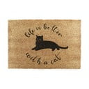 Изтривалка от кокосови влакна 40x60 cm Life Is Better With a Cat – Artsy Doormats