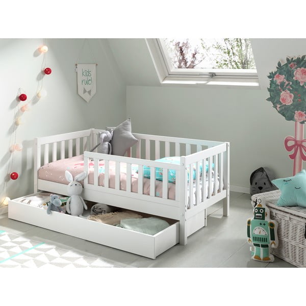 Бяло чекмедже за под легло Junior, 70 x 140 cm Peuter - Vipack-image-1