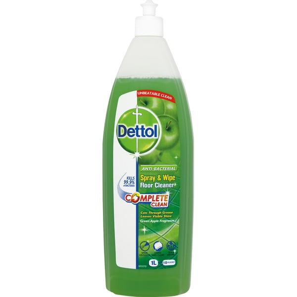 Антибактериален препарат за почистване на подове с аромат на зелена ябълка Dettol, 1 л - Unknown
