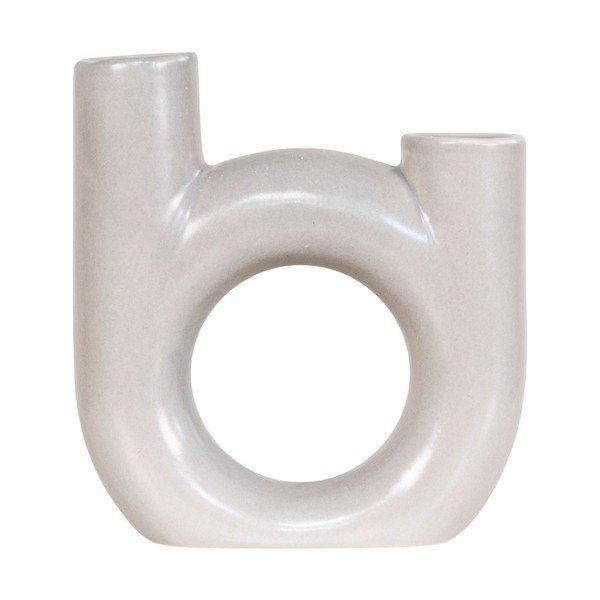 Свещник от бяло стъкло Fondo - House Nordic-image-2