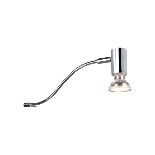 Стенна лампа в лъскаво-сребрист цвят (дължина 34 см) Giada - Trio-image-1