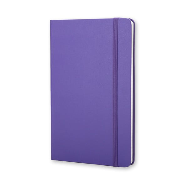Zápisník Moleskine Hard 21x13 cm, fialový + linkované stránky