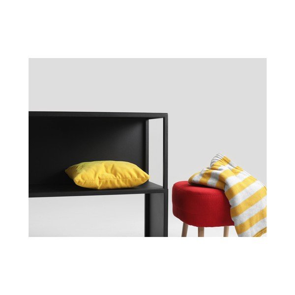 Черна метална етажерка за книги 150x75 cm Hyller - CustomForm-image-4