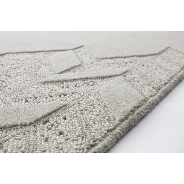 Светлосив вълнен килим 120x180 cm Credo - Agnella-image-2