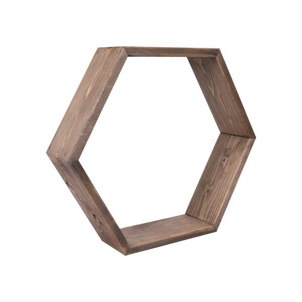 Комплект от 3 дървени стенни рафта Bee - Evila Originals-image-1