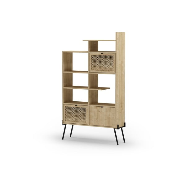 Етажерка за книги в дъбов декор в естествен цвят 95x170 cm Ecrin - Marckeric-image-4