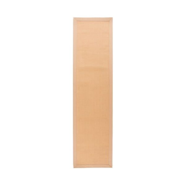 Кафяв платнен плат от юта "Рибена кост", 68 x 300 cm - Flair Rugs