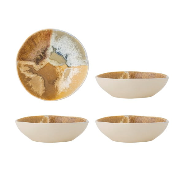 Кремави глинени купички в комплект от 4 бр. 625 ml Lacey – Bloomingville