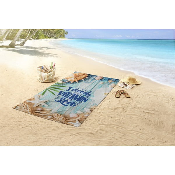 Кадифена плажна кърпа 100x180 cm Vitamin Sea – Good Morning-image-1