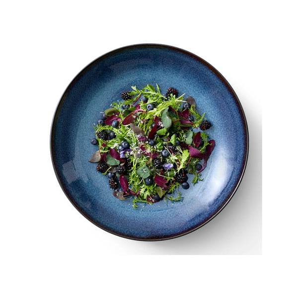 Черна/синя глинена купа ø 40 cm Gastro Dark Blue/Black – Bitz-image-3