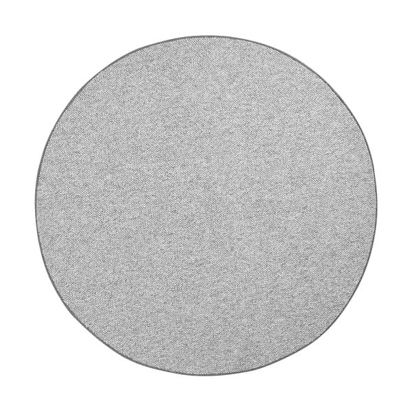 Сив кръгъл килим ø 200 cm Wolly – BT Carpet