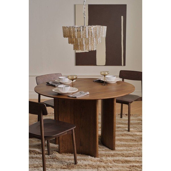 Кръгла трапезна маса от декор от дъб  ø 120 cm Trillving – Ellos Home-image-1
