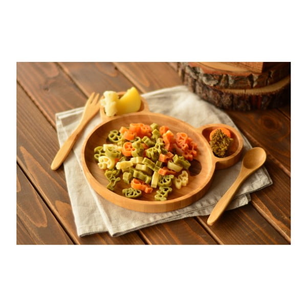 Комплект за хранене за деца от бамбук Teddy - Bambum-image-1