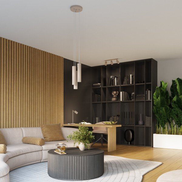 Кафяво-сив метален прожектор 6,5x45 cm Gleam – Sollux-image-3