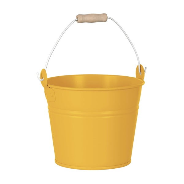 Žlutý dekorativní kbelík Butlers Zinc, ⌀ 16 cm