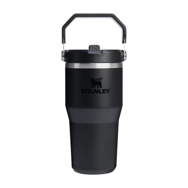 Черен термос от неръждаема стомана 600 ml IceFlow™ Flip Straw 2.0 Tumbler Black – Stanley