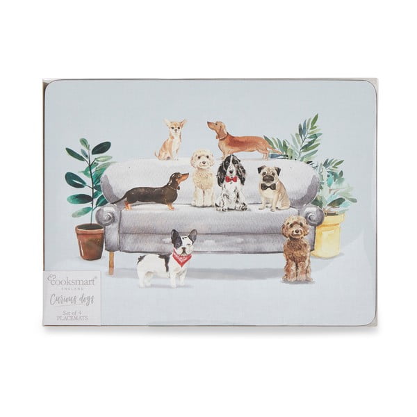 Коркова подложка 4 бр. 21,5х29 см Curious Dogs - Cooksmart ®-image-3