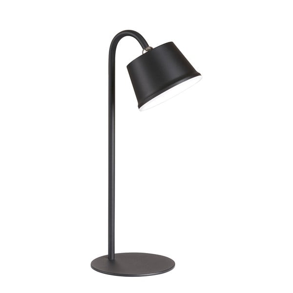 Черна LED настолна лампа с метален абажур (височина 34 cm) Voet – Fischer & Honsel