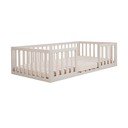 Светлосиво детско легло 70x140 cm с включена подматрачна рамка – Roba