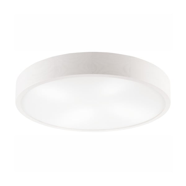 Бяла лампа за таван със стъклен абажур ø 58 cm Eveline - LAMKUR