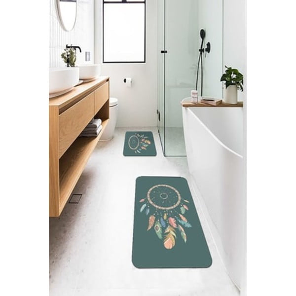 Зелени килими за баня в комплект от 2 бр. 60x100 cm – Mila Home-image-1