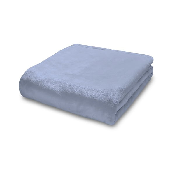 Светлосиньо покривало за легло от микроплюш 200x240 cm Raschel Velvet – Catherine Lansfield