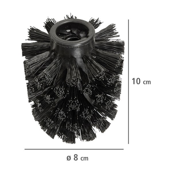 Черни пластмасови глави за четки за тоалетна в комплект 10 бр. с резервна четка Ø8cm – Wenko-image-3