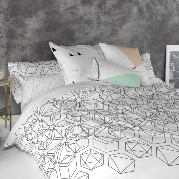 Комплект от 2 памучни калъфки за възглавници Lake - Blanc-image-1