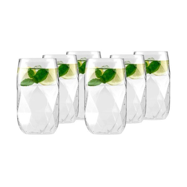 Стъклени чаши в комплект 6 бр. от боросиликатно стъкло 400 ml Geo – Vialli Design