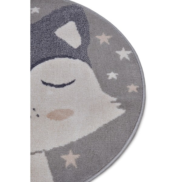 Сив детски килим ø 140 cm Fox - Hanse Home-image-2